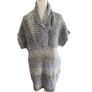 RUFF HEWN Sweater Tunic / Dress Size XL P Wool Blend Lagenlook Blue Gray